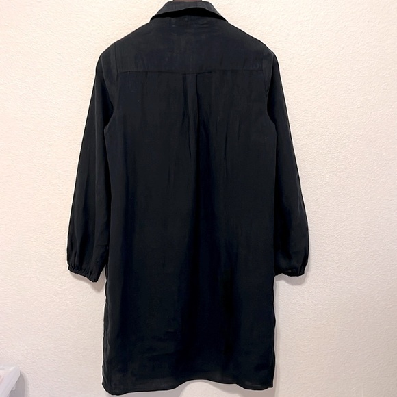 Lilly Pulitzer Bethanne Knee Length Dress, buttondown, black, pockets, size 2 - Picture 4 of 16